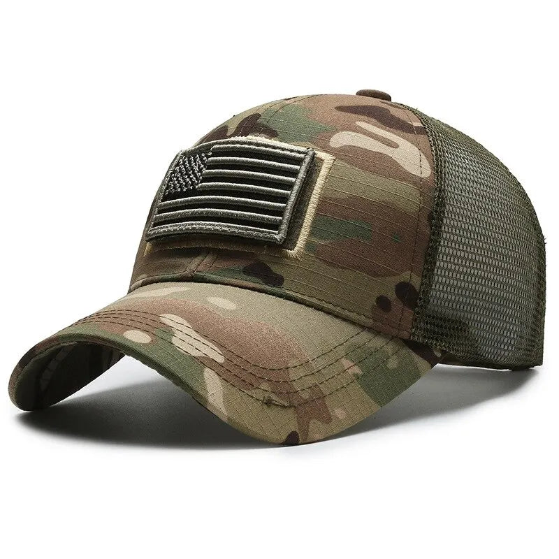 American Flag Camouflage Baseball Cap