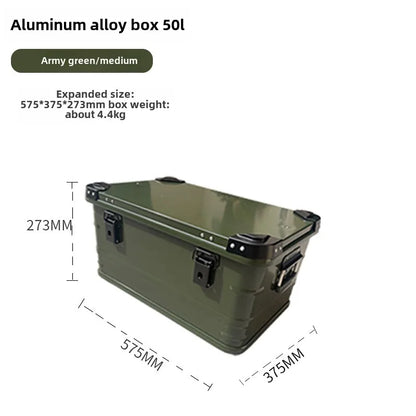 Army Green Outdoor Aluminum Storage Box 30-80L