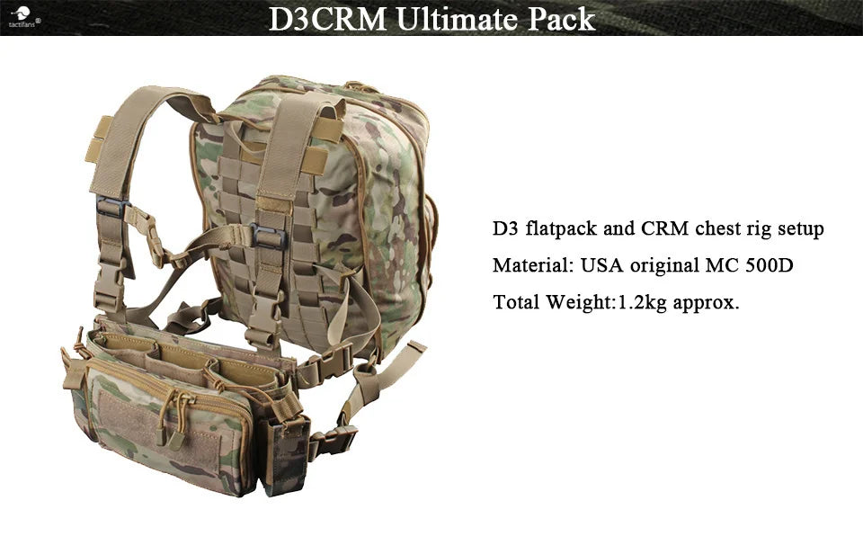 Expandable Backpack and Chest Rig Combo