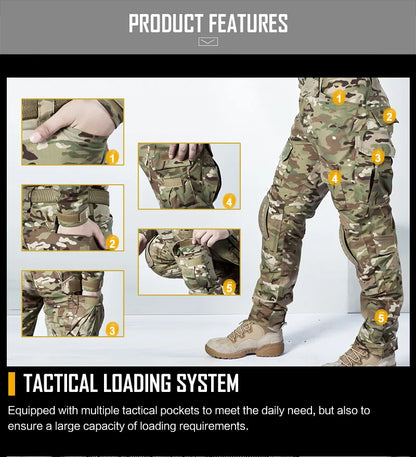 Men's Cargo Pants With Knee Pads