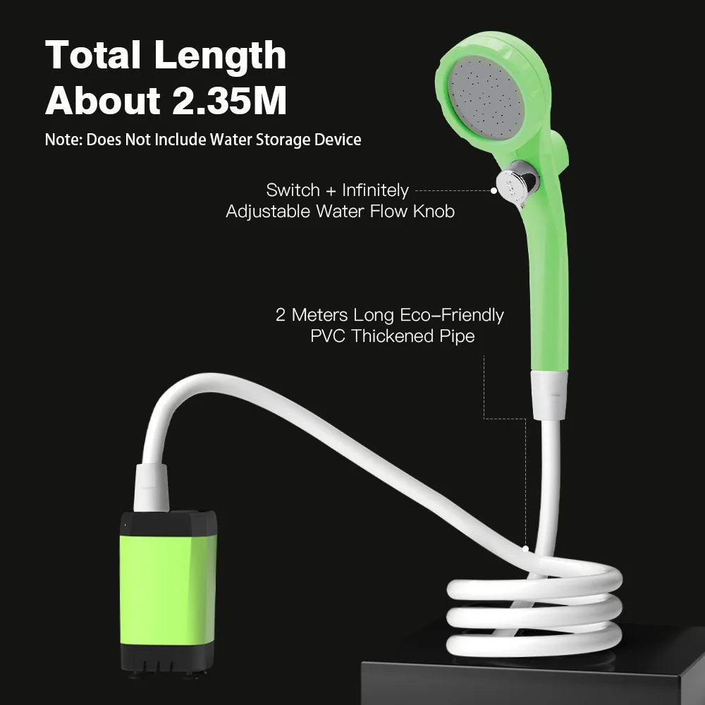 Portable Camping Shower Pump with Intelligent Digital Display