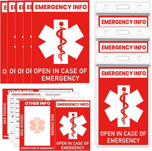 Emergency Contact ID Wallet Card w/Medical Info Card