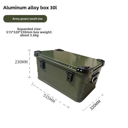 Army Green Outdoor Aluminum Storage Box 30-80L