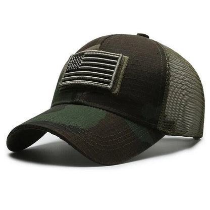 American Flag Camouflage Baseball Cap